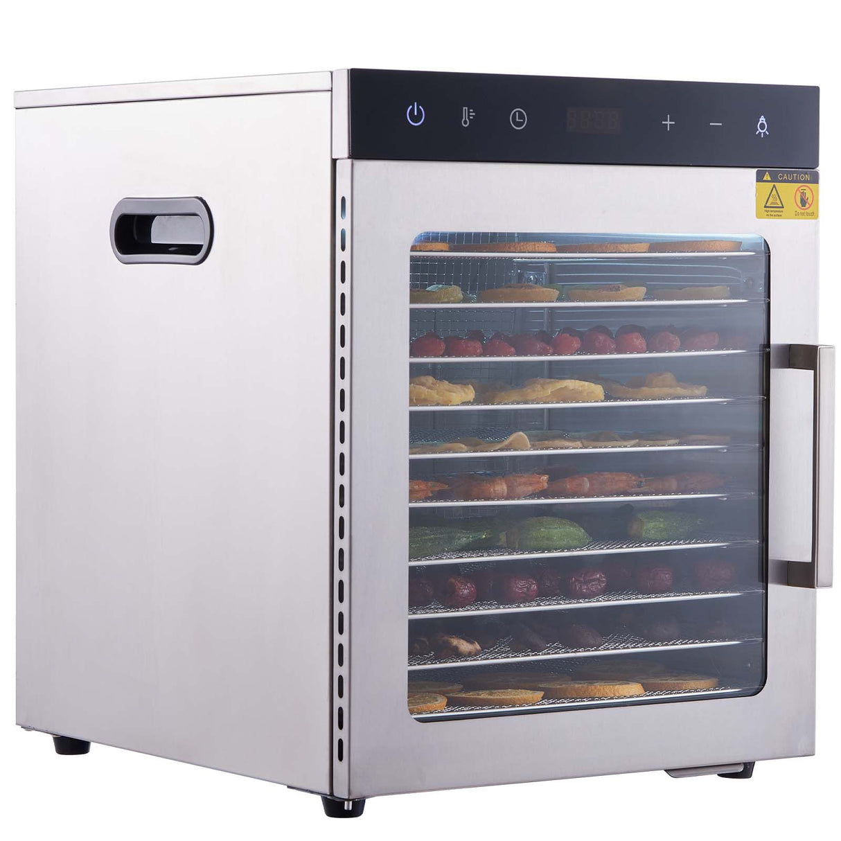 10 Trays Food Dehydrator Machine Stainless Steel 800W Jerky Fruit Drying