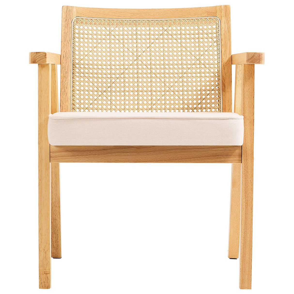 VEVOR Rattan Chair, Mid Century Modern Dining Chair with Armrest