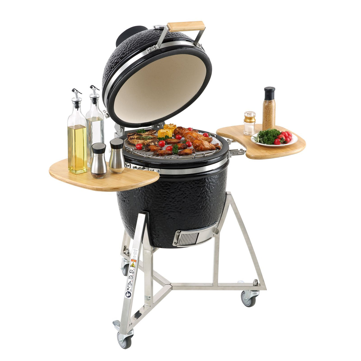 VEVOR Portable Charcoal Grill, Propane Gas Grills with Cover and Cart