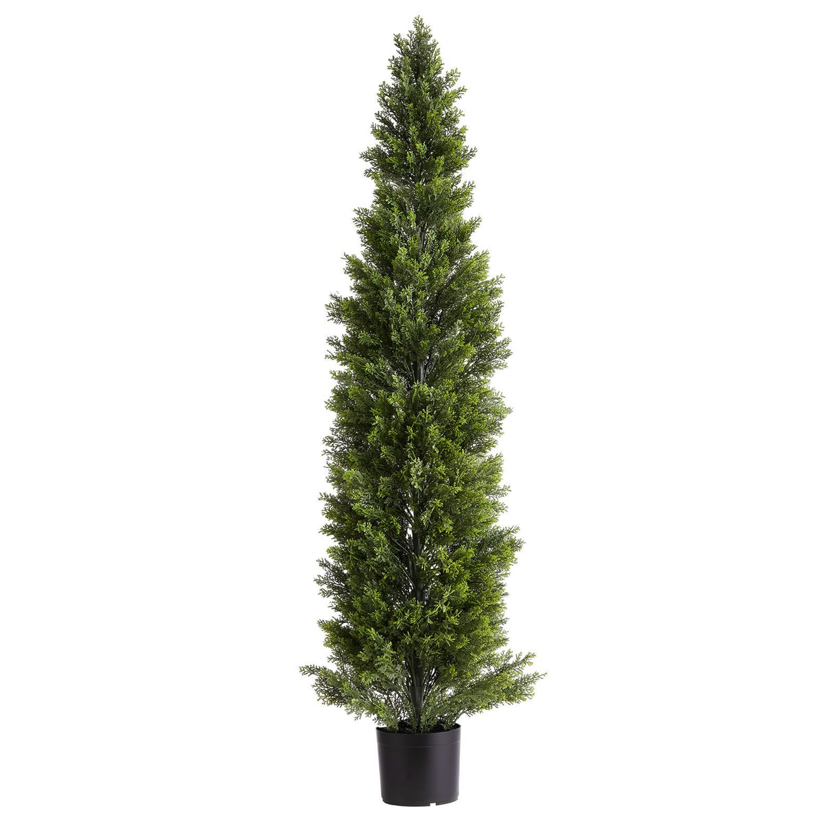 Artificial Topiary Cedar Trees, 2 Set 1524mm Faux Pine Shrubs Plants, Fake Silk Tree Look Real, Easy Assembly for Decor Front Porch Outdoor Patio Garden Balcony Backyard Indoor Office