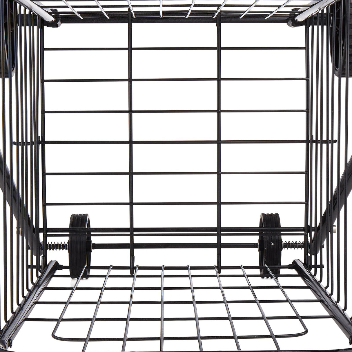 Shopping Cart, Folding Grocery Utility Cart with Swivel Wheels, 40.8 kg Large Load Capacity, Heavy Duty Rolling Laundry Basket Butler for Laundry, Shopping, Camping, Grocery, Luggage, Black