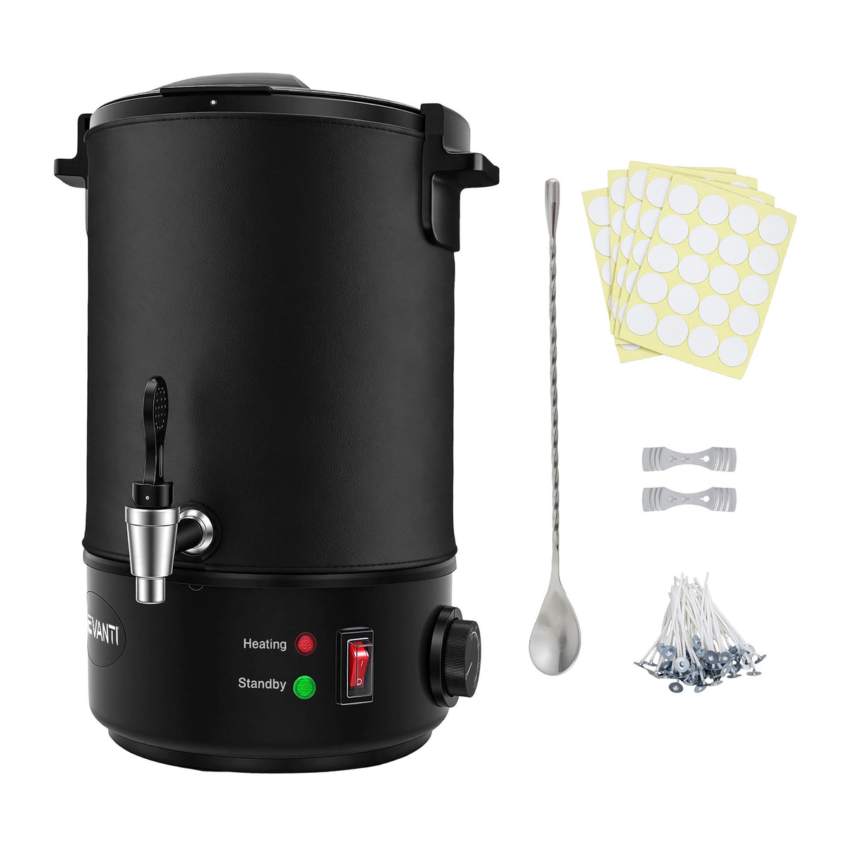 Devanti 6L Wax Melter Candle Making 1520W Melting Pot Furnace Quick Pour Spout Soy Soap