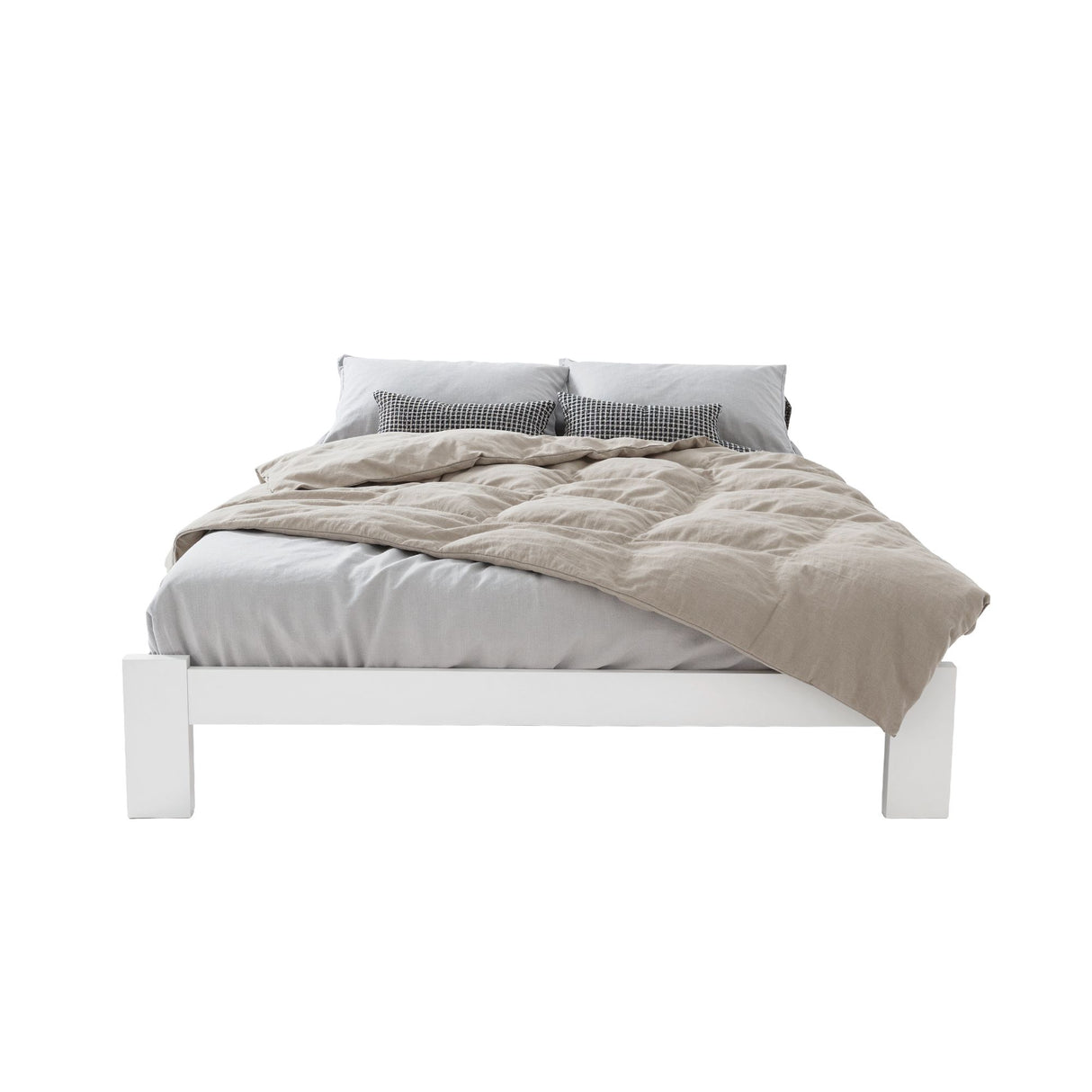 Jade White Timber Bed Frame Double Size
