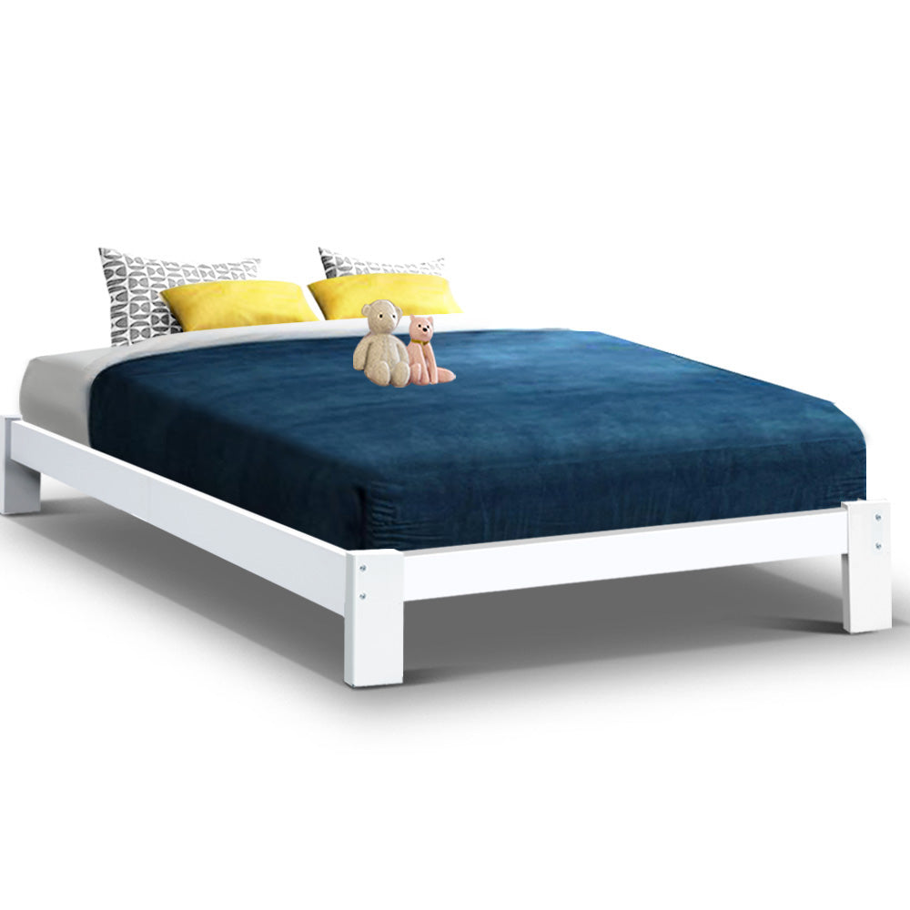 Jade White Timber Bed Frame Double Size