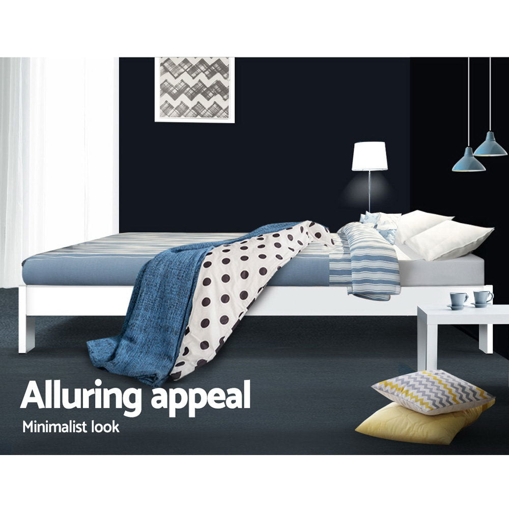 Jade White Timber Bed Frame Double Size