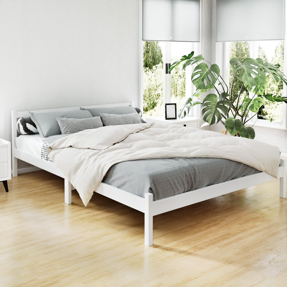 Sofie White Bed Frame Queen Size