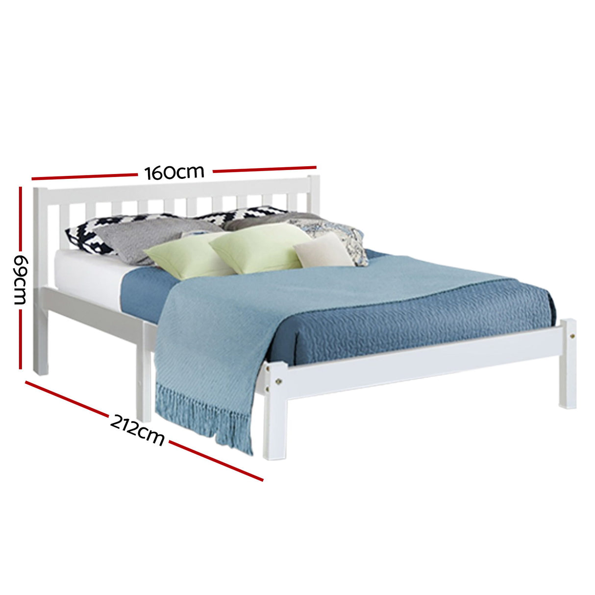 Sofie White Bed Frame Queen Size
