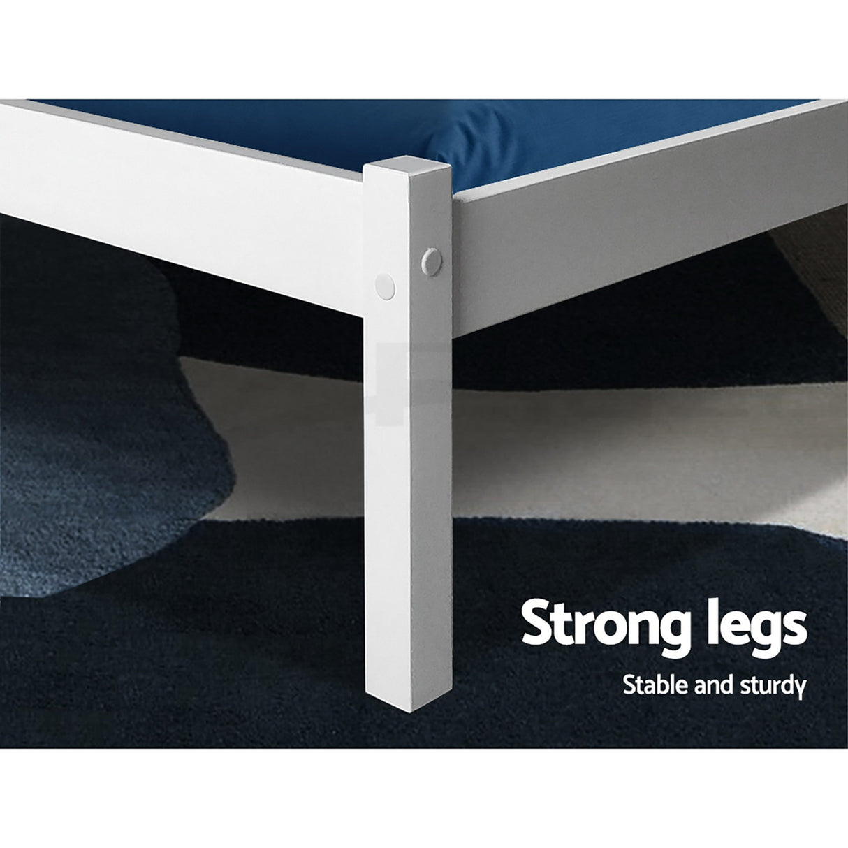 Sofie White Bed Frame Queen Size