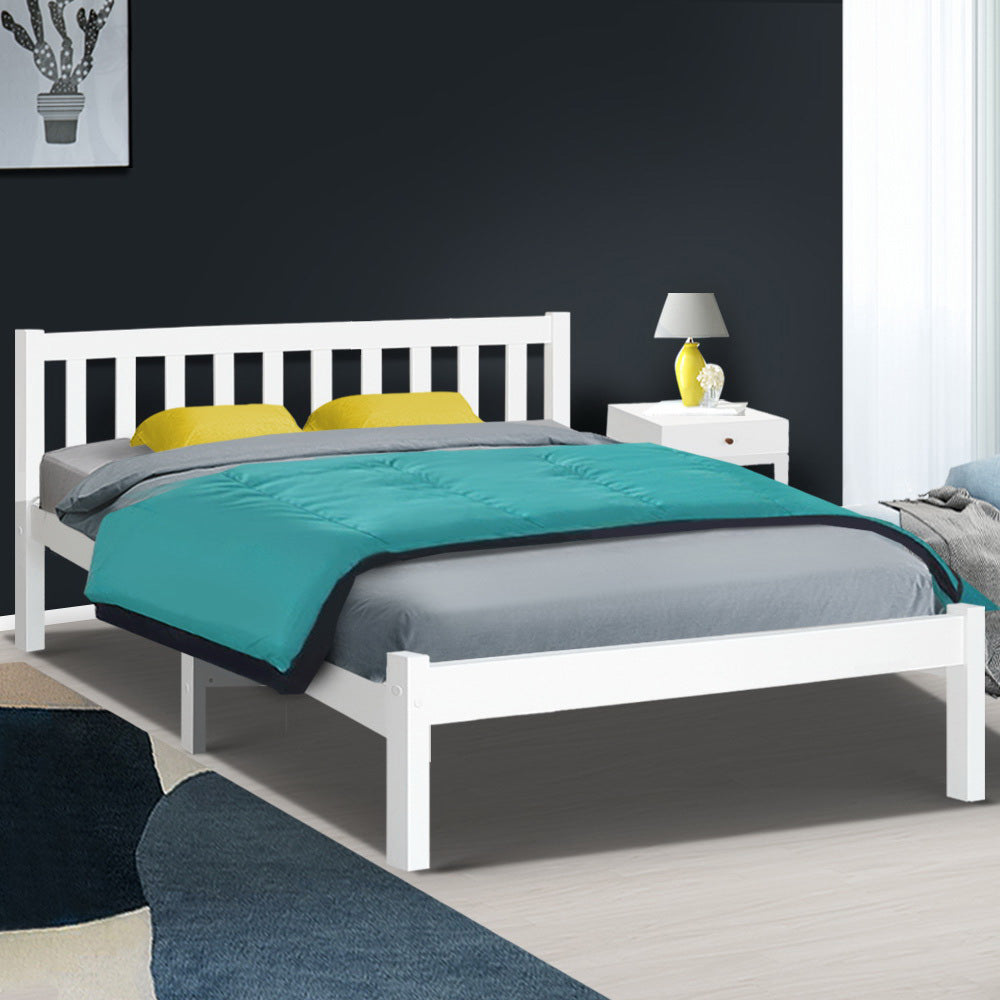 Sofie White Bed Frame Queen Size