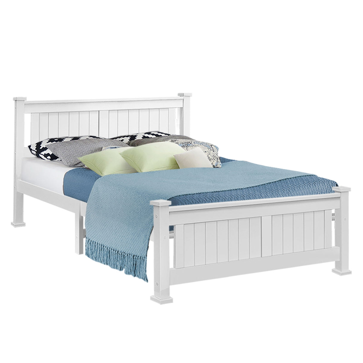 Rio White Queen Bed Frame