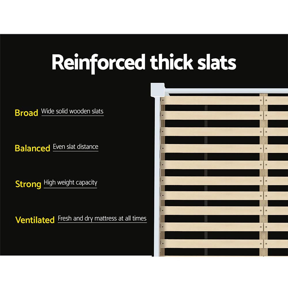 Rio White Queen Bed Frame