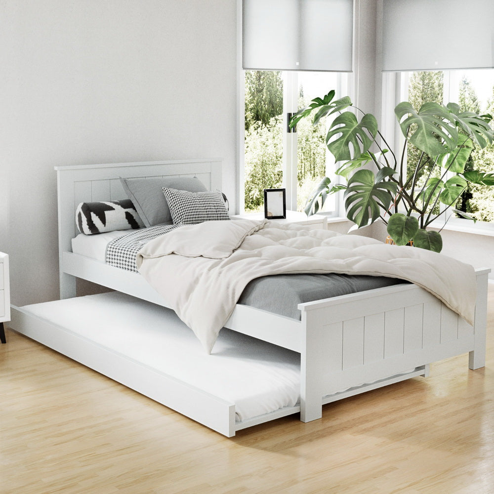 Elvis Trundle Bed Frame - King Single