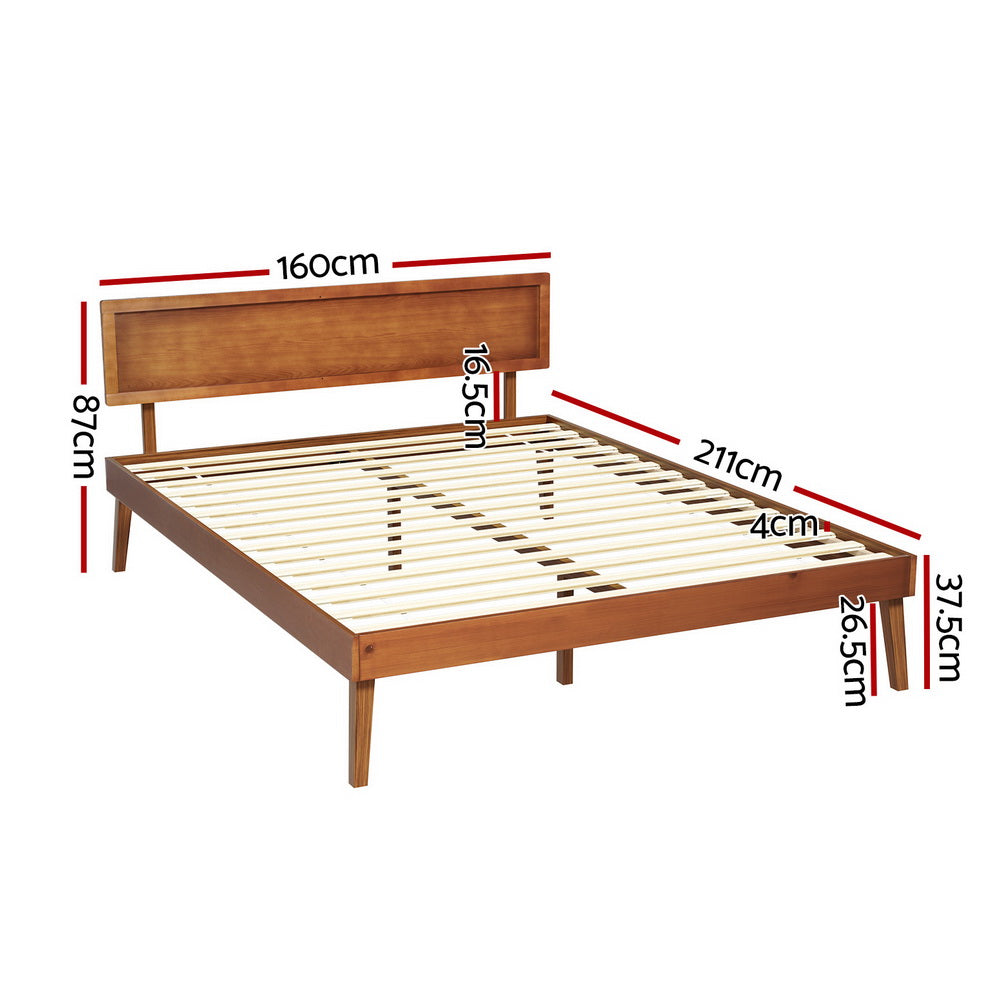 SPLAY Walnutt Queen Bed Frame