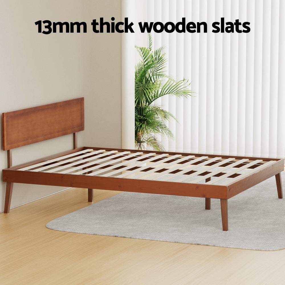 SPLAY Walnutt Queen Bed Frame