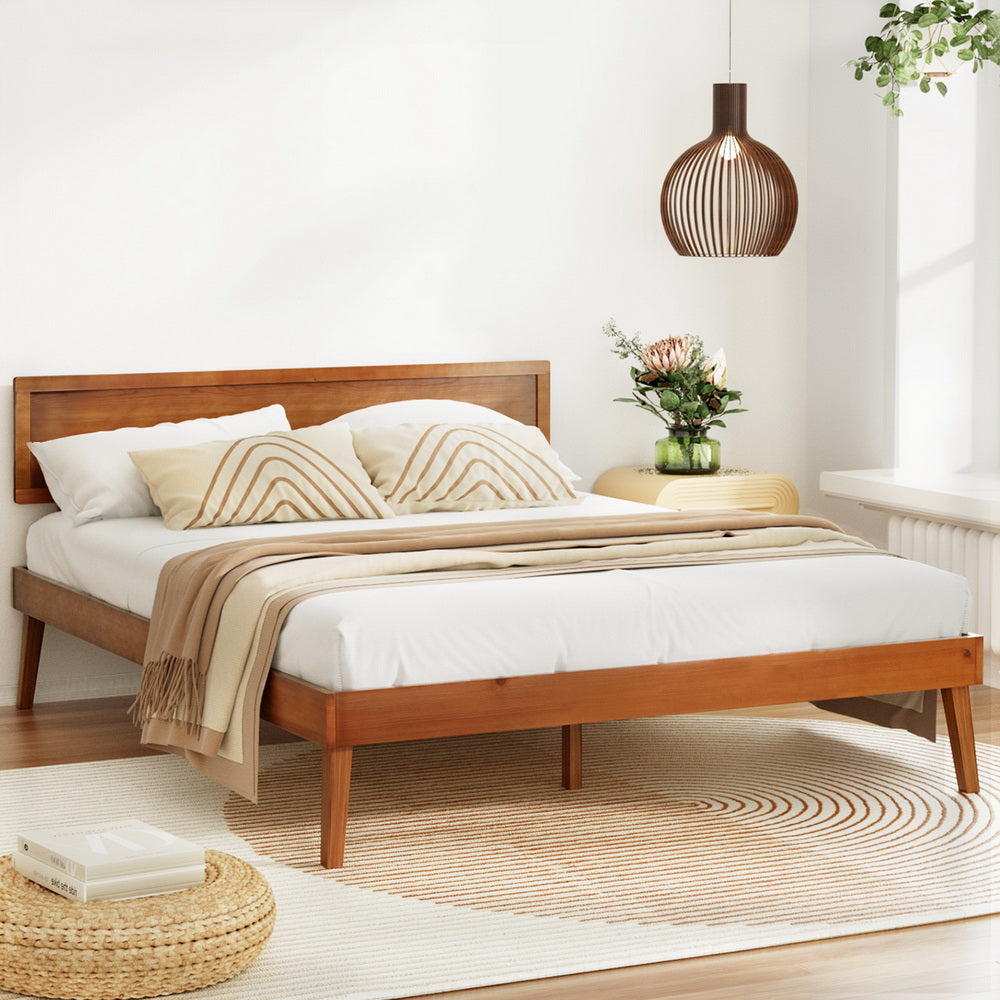 SPLAY Walnutt Queen Bed Frame