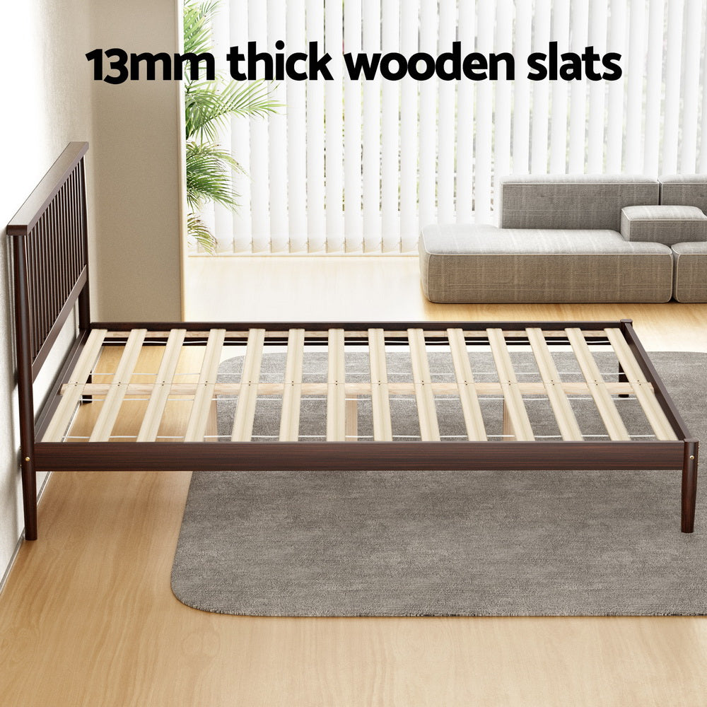 VISE Walnut Bed Frame Double Size