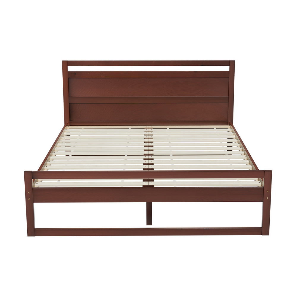 WITTON Walnut Bed Frame Double Size