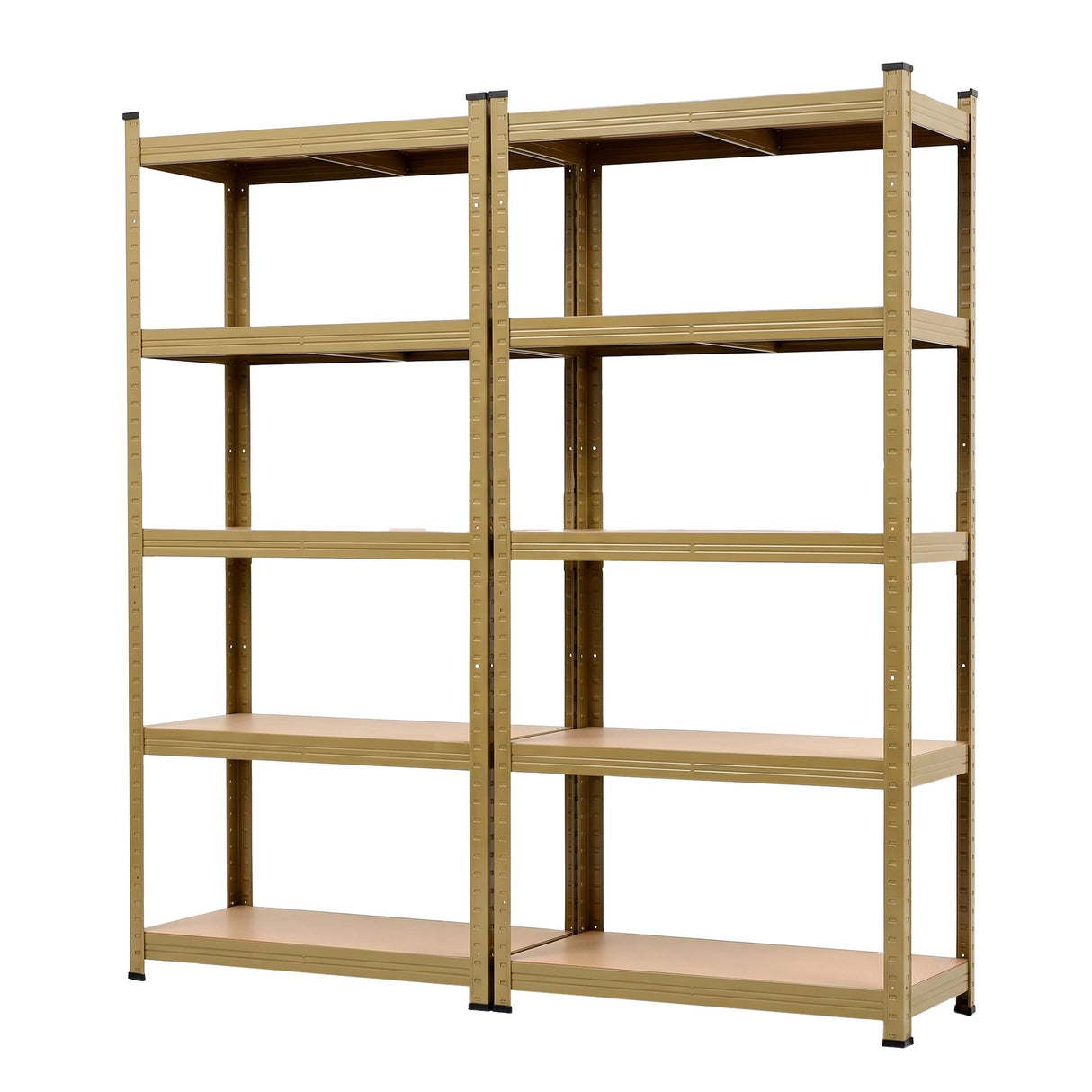 Giantz 2-Rack Garage Shelving 1.6X0.8m MDF Warehouse Shelves Storage Rack Yellow