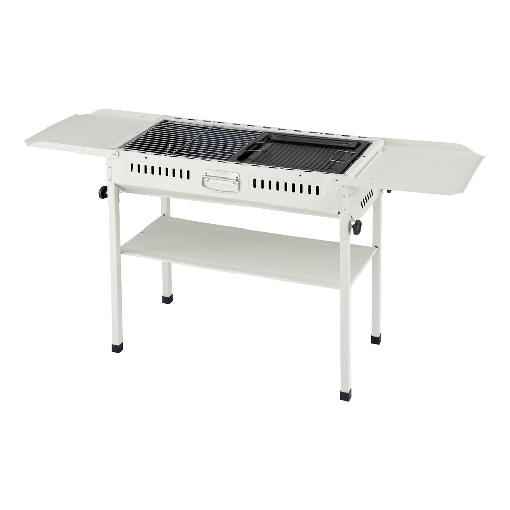 Grillz Portable BBQ Grill w/ Stainless Steel Racks & Pans for Outdoor