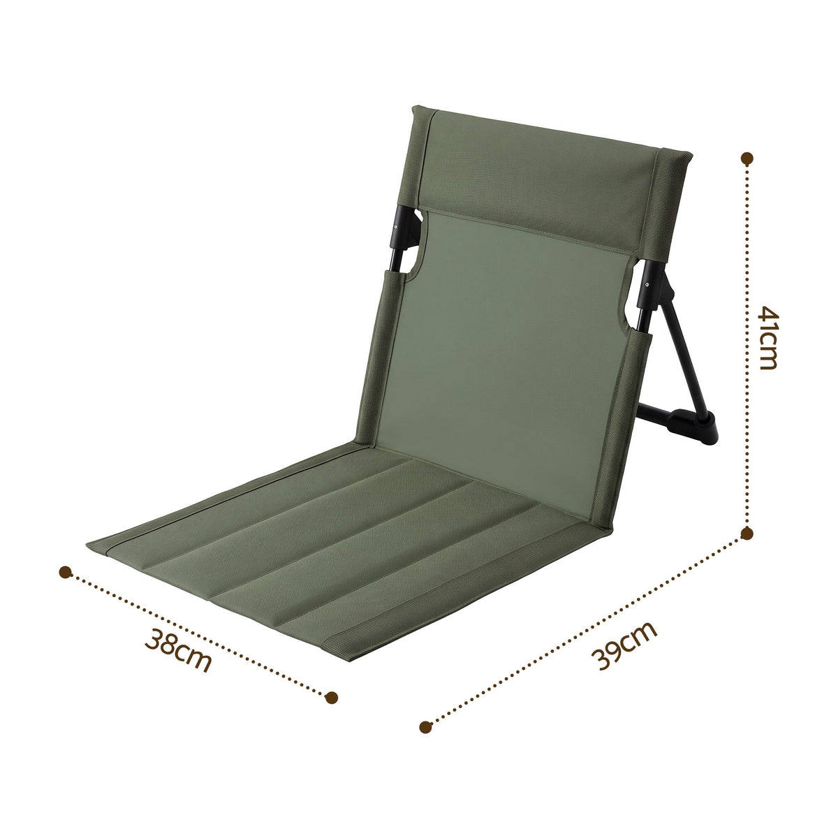Weisshorn Foldable Camping Chair Oxford Aluminum Alloy Backrest 70kg Green