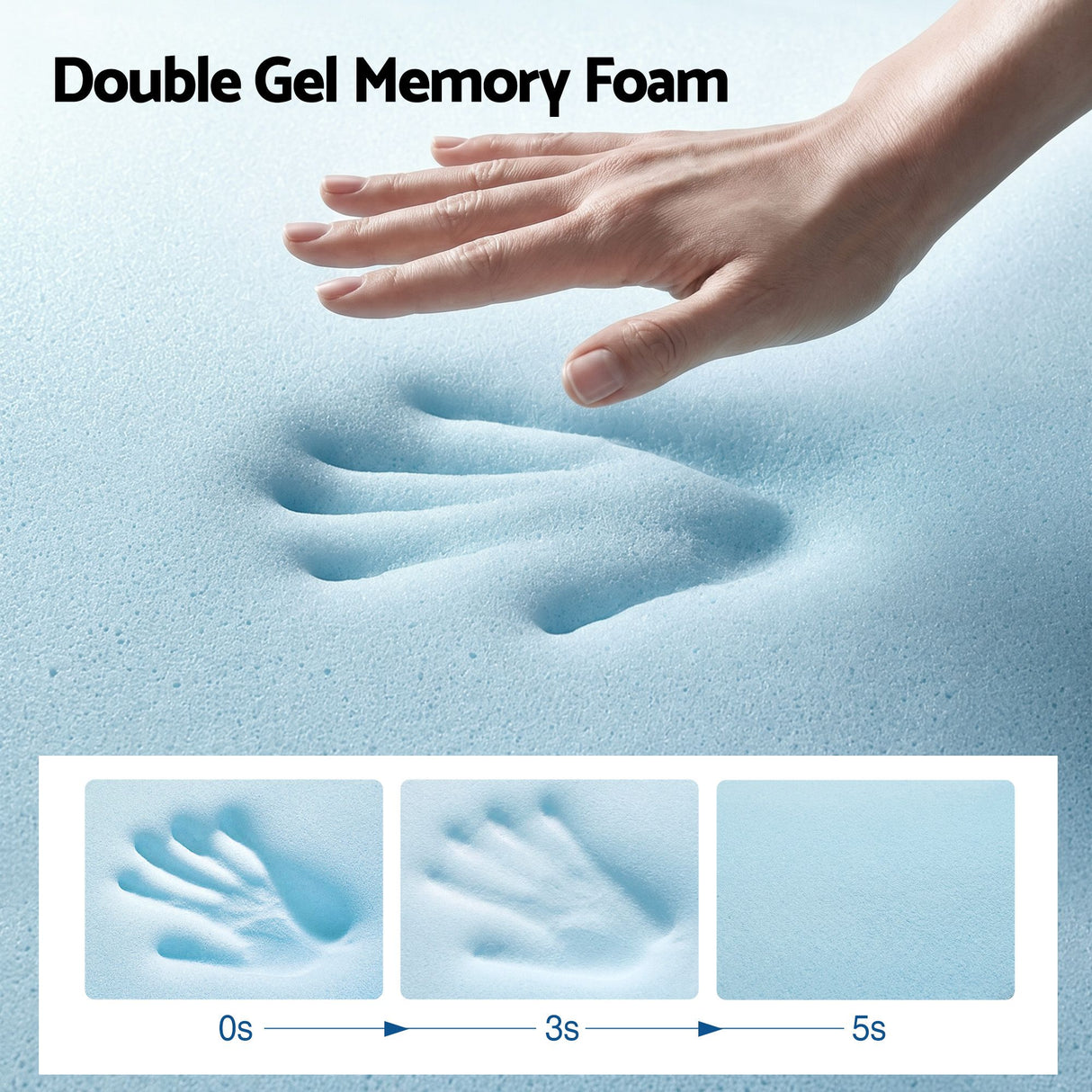 RoomSense Double Mattress, 34cm Thick Medium Soft Hybrid Mattress for Back Pain Relief, Tencel Cooling Gel Pocket Spring Mattress Double Size in a Box