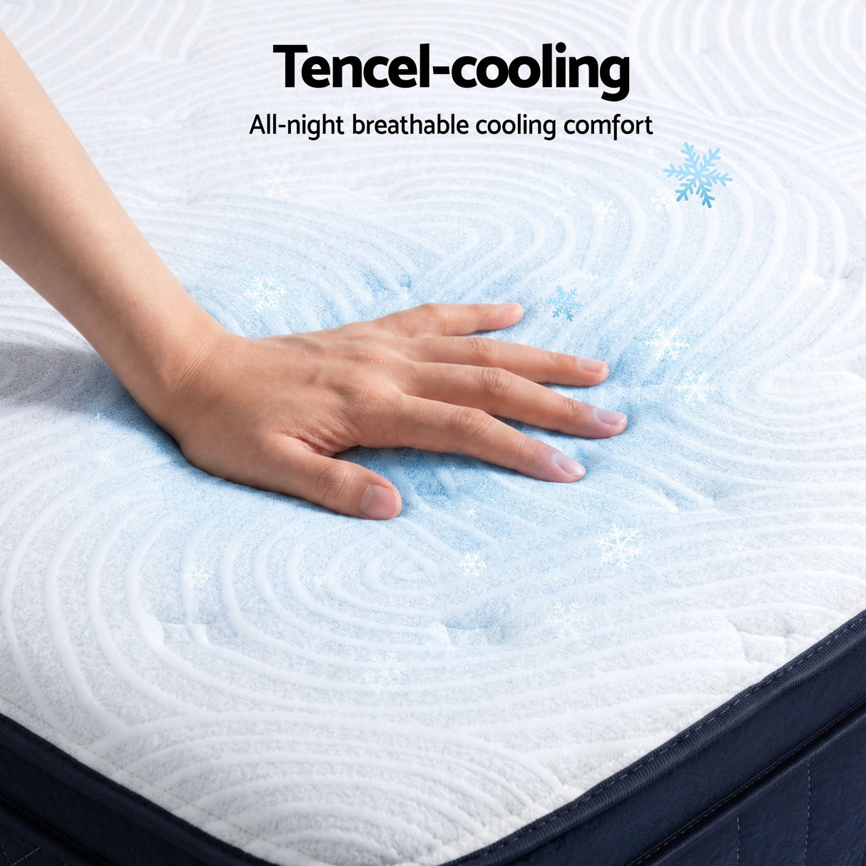 RoomSense Double Mattress, 34cm Thick Medium Soft Hybrid Mattress for Back Pain Relief, Tencel Cooling Gel Pocket Spring Mattress Double Size in a Box