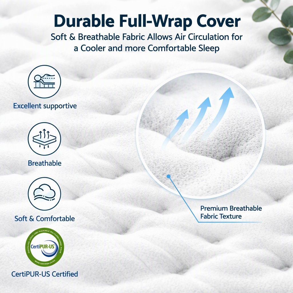 RoomSense Single Mattress , 30cm Medium Firm Hybrid Mattress with Latex Lumbar Support for Back Pain Relief , Pocket Spring Mattress Single Size in a Box