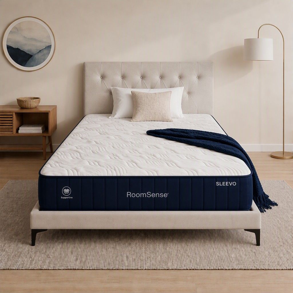 RoomSense King Single Mattress, 26cm Orthopedic Firm Mattress for Back Pain Relief, Pocket Spring Hybrid Mattress King Single Size for Home & Rental