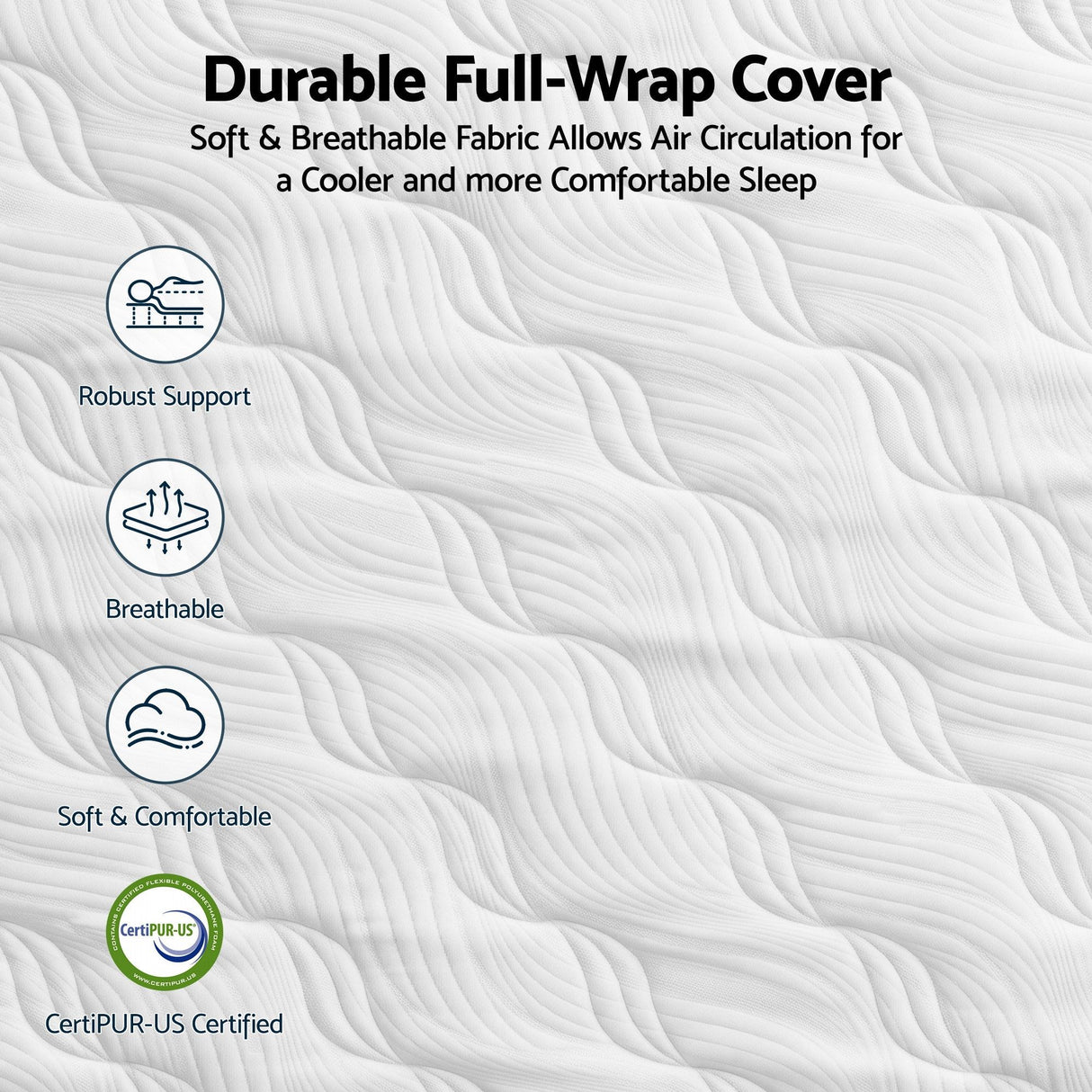 RoomSense King Single Mattress, 26cm Orthopedic Firm Mattress for Back Pain Relief, Pocket Spring Hybrid Mattress King Single Size for Home & Rental