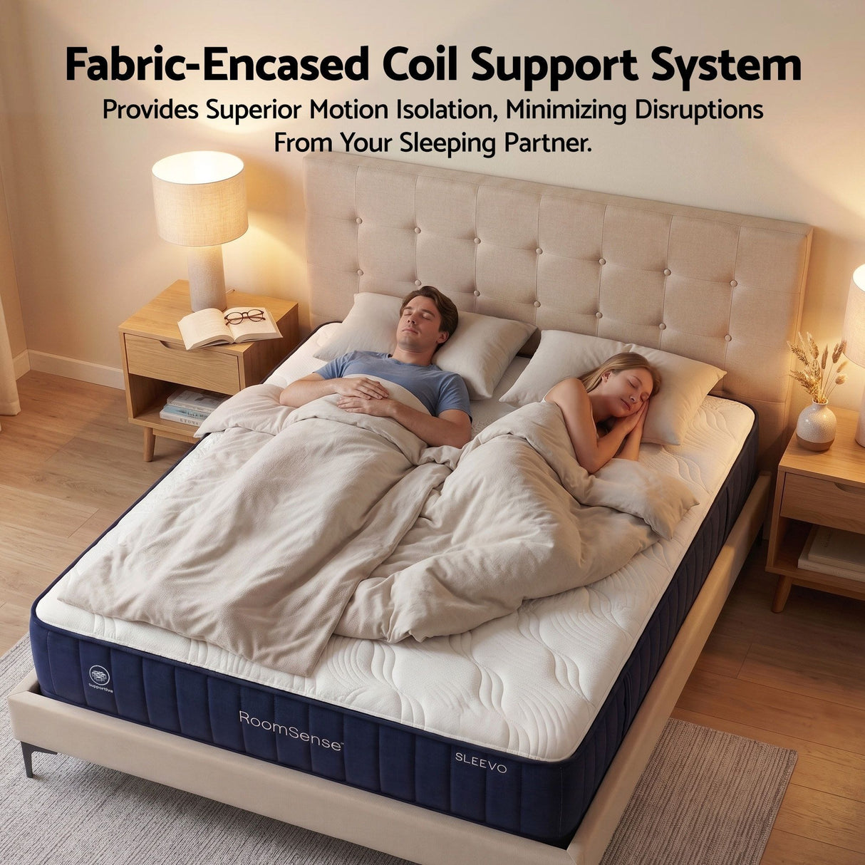 RoomSense King Single Mattress, 26cm Orthopedic Firm Mattress for Back Pain Relief, Pocket Spring Hybrid Mattress King Single Size for Home & Rental