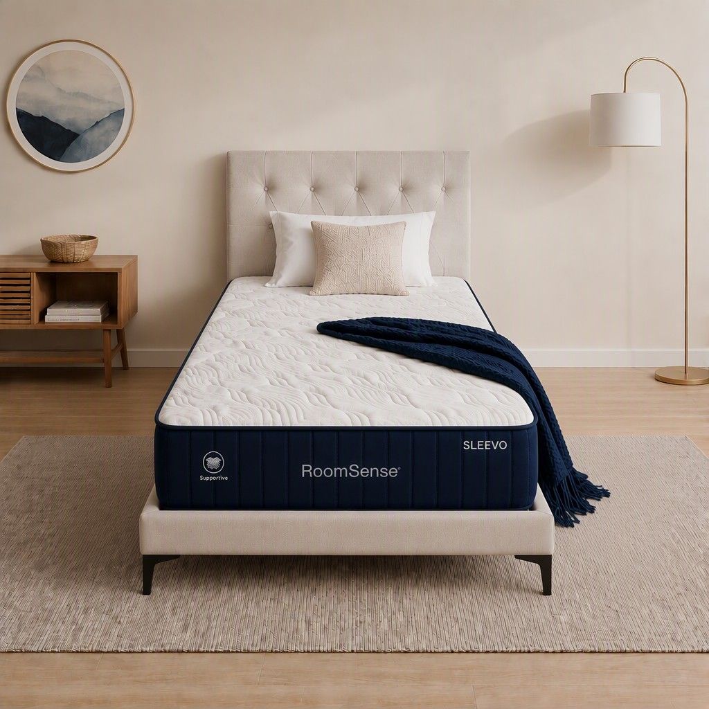 RoomSense Single Mattress, 26cm Orthopedic Firm Mattress for Back Pain Relief, Pocket Spring Hybrid Mattress King Size for Home & Rental