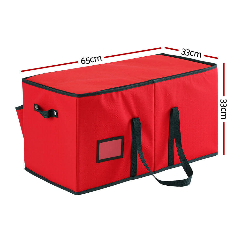 Jingle Jollys Christmas Baubles Storage Box 128 Slots Decor Ornaments Container