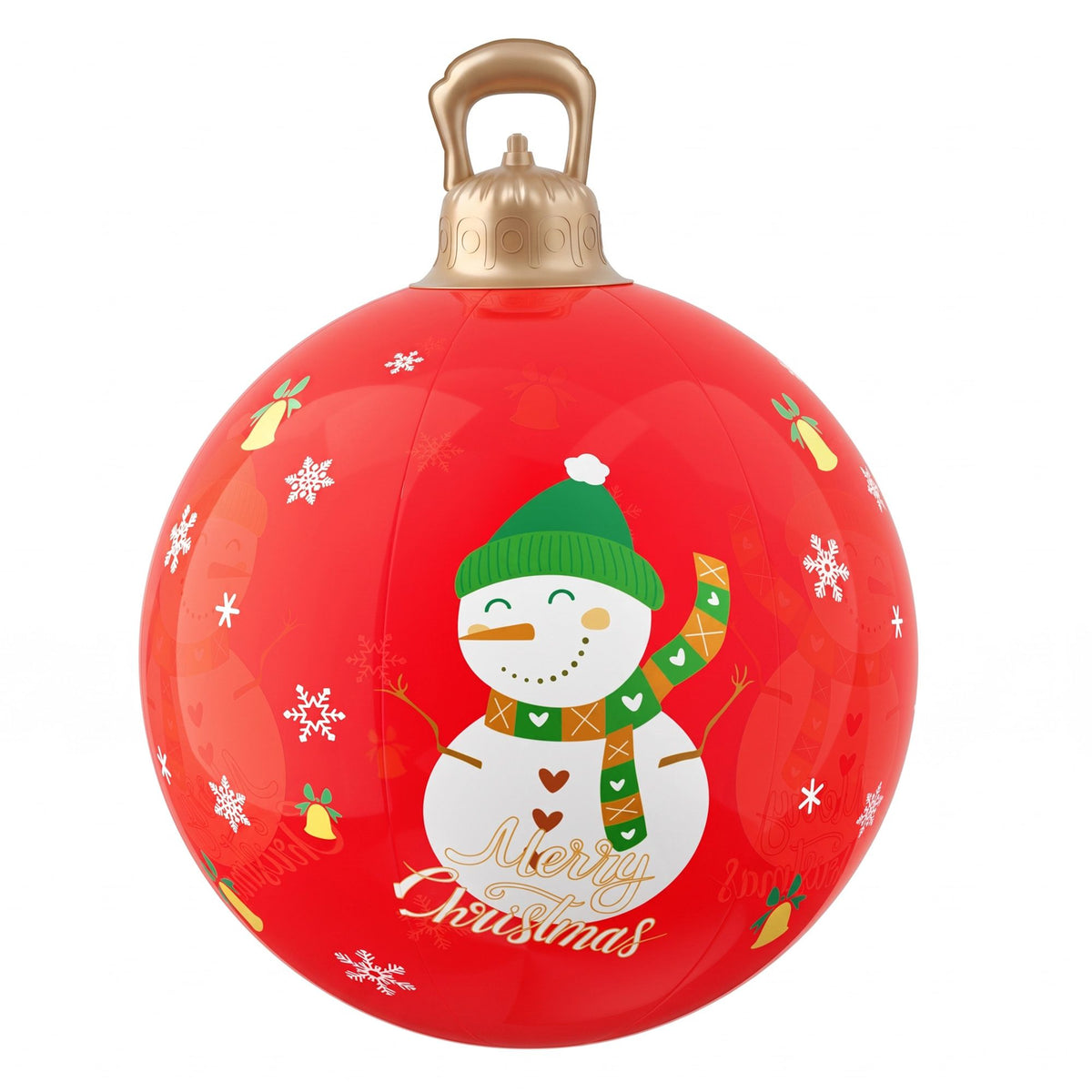 Jingle Jollys Christmas Inflatable Ball 60cm Illuminated Led Snowman Xmas Decor