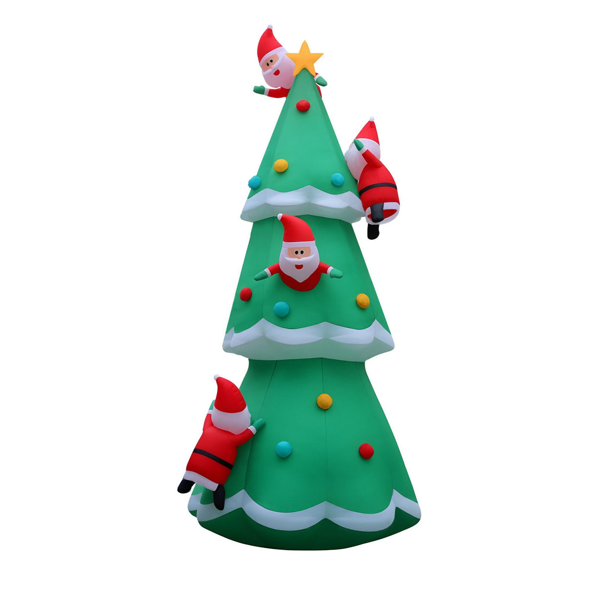 Jingle Jollys Christmas Inflatable Santa Tree 5M Illuminated Decorations