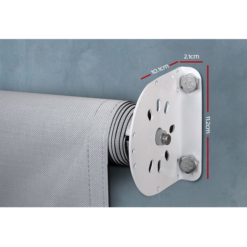 Instahut 3X2.5M Outdoor Blinds Awning Roll Down Screen Fabric Blinds Outdoor Window Shade Grey