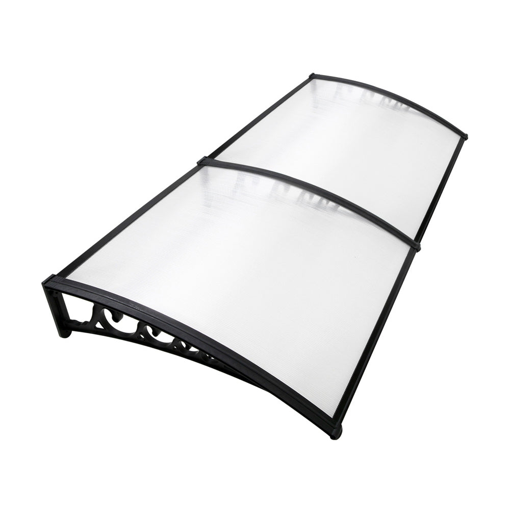 Instahut Window Awning Door Canopy 1mx2m Transparent