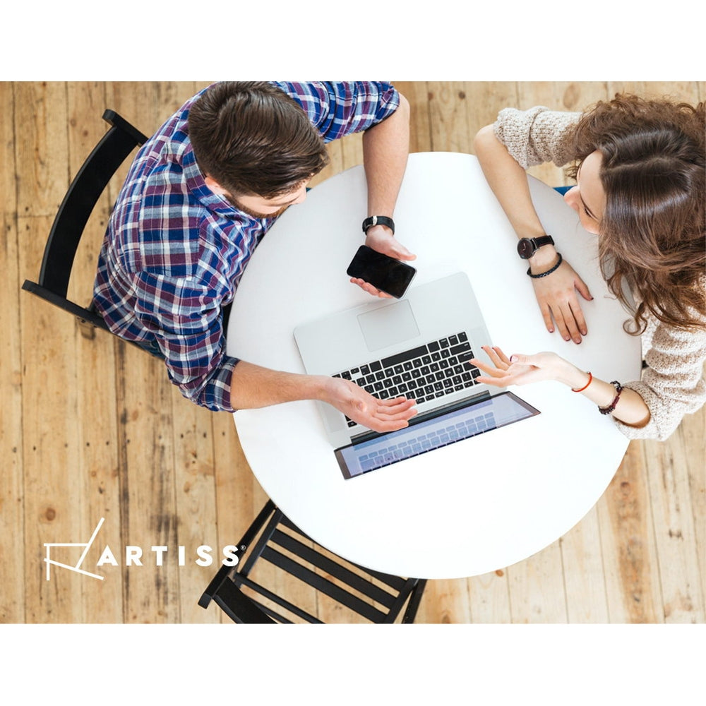 Ember Dining Table Round White 4 Seater 90CM