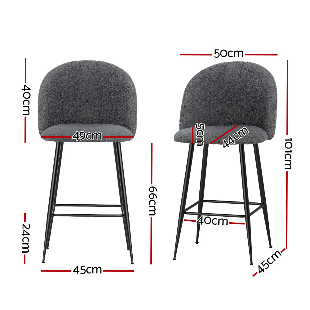 Kitchen Counter Fenille Bar Stool x2