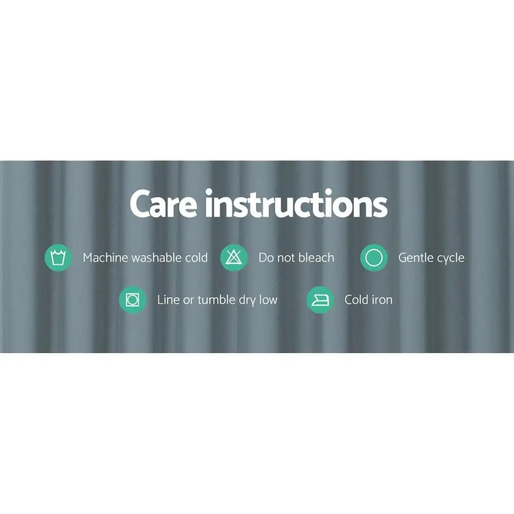 2X Block out Curtains Eyelet Shine Grey 300X230cm