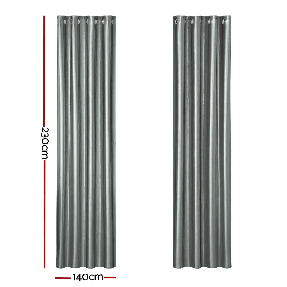 Grey Block out curtains medium