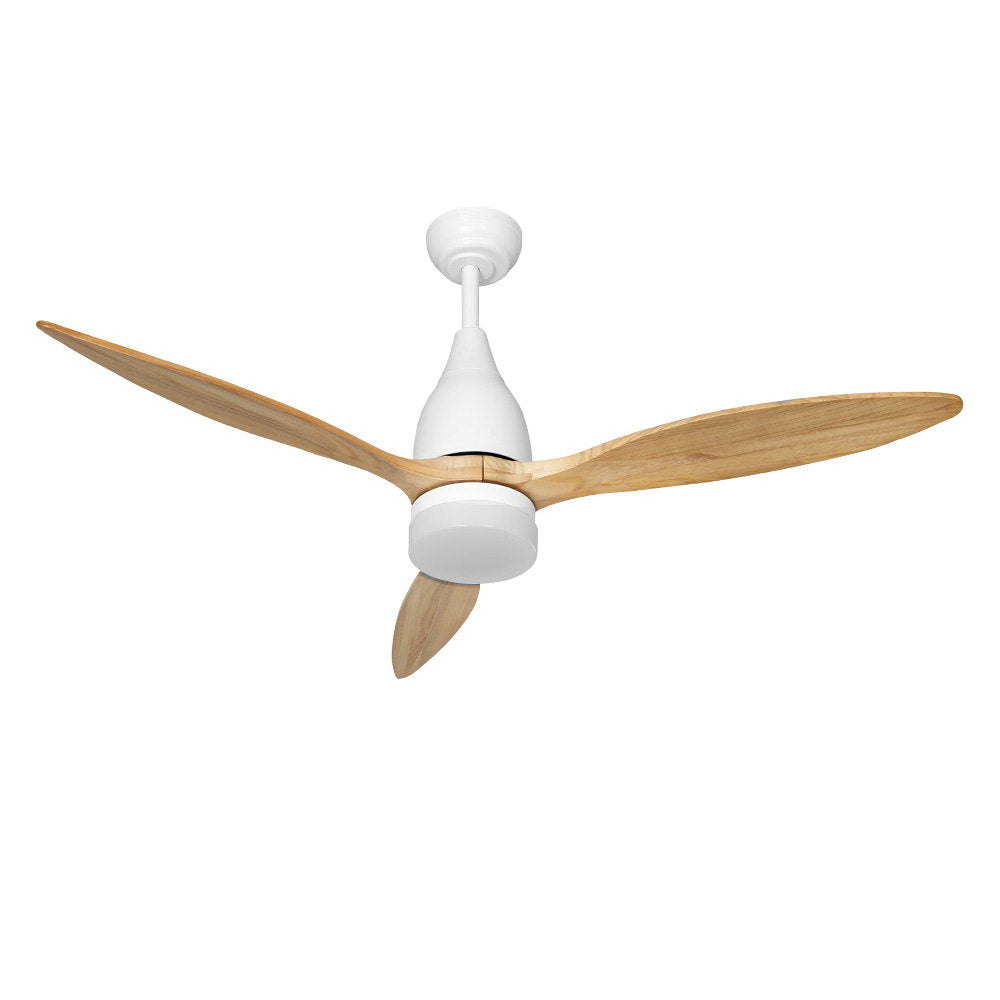 Ember 52'' Ceiling Fan AC Motor w/Light w/Remote - Light Wood