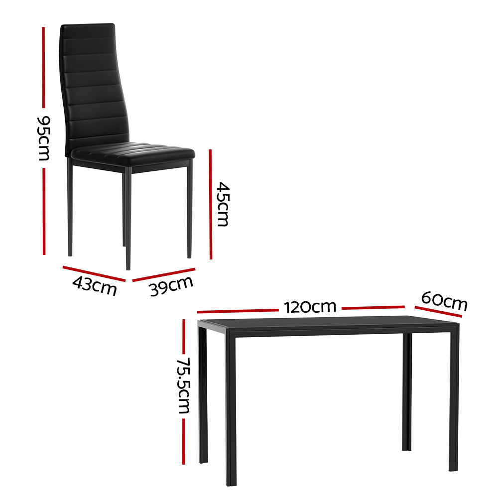 Dining Chairs and Table Dining Set 6 Chair Set Of Black