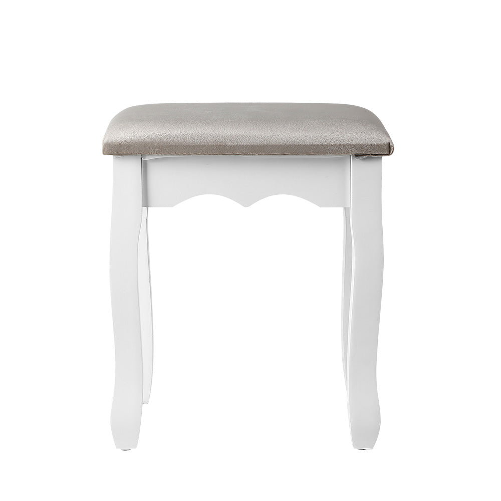 French Provincial Dressing Stool Grey