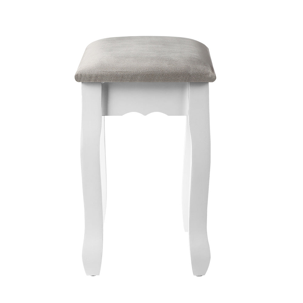 French Provincial Dressing Stool Grey