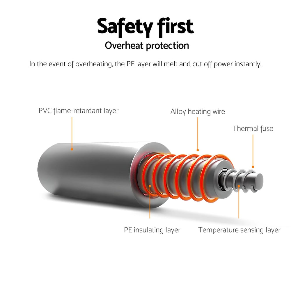 Giselle Electric Throw Heated Blanket Washable Snuggle Flannel Winter Navy