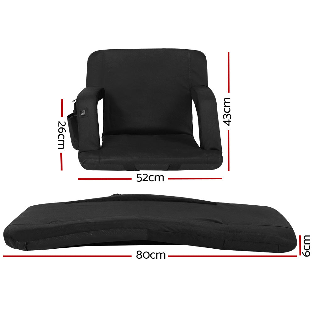 Heated Floor Lounger Black
