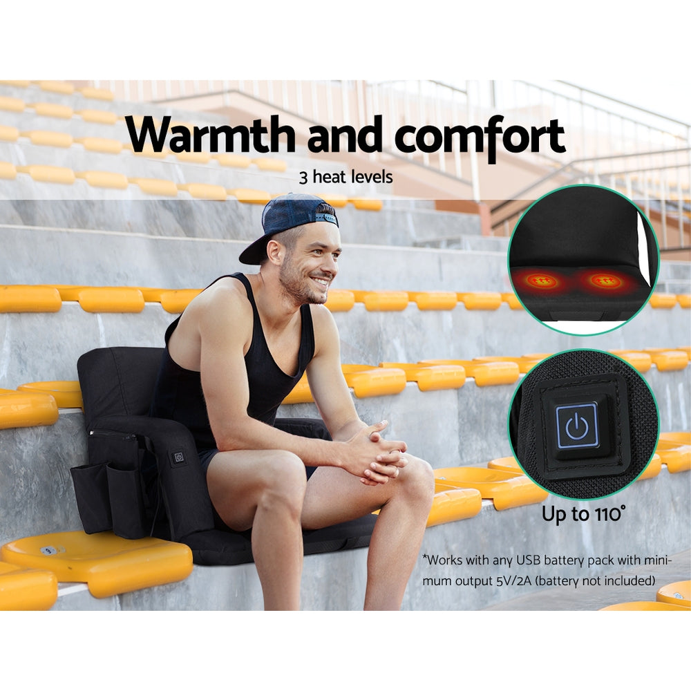 Heated Floor Lounger Black