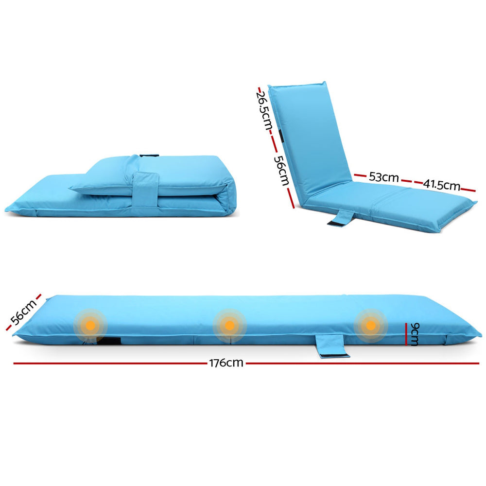 Lounge Sofa Bed Outdoor Blue