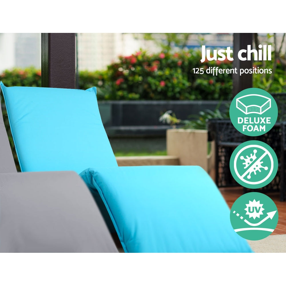 Lounge Sofa Bed Outdoor Blue