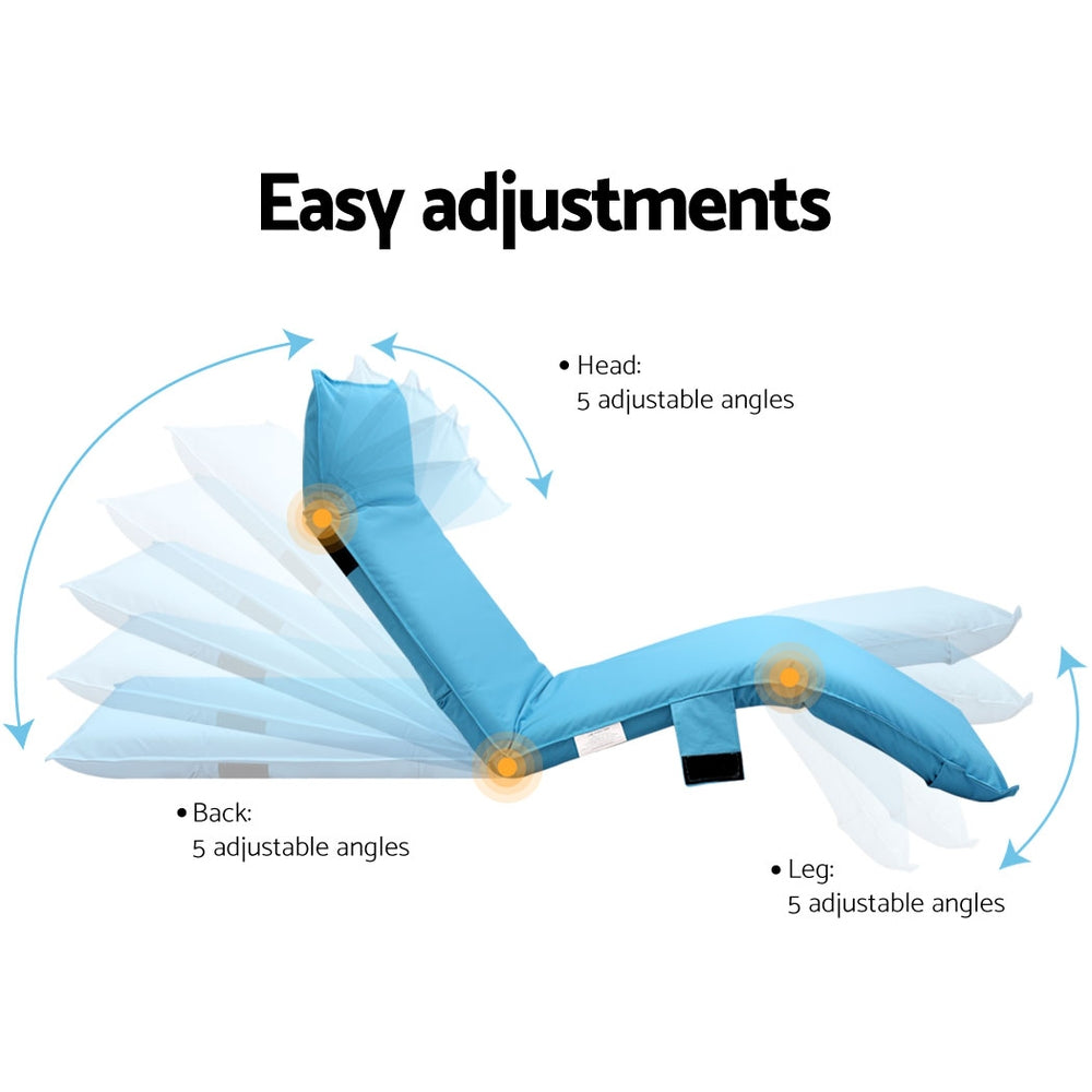 Lounge Sofa Bed Outdoor Blue